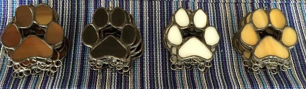 Stained Glass Personalized Paw Print Sun Catcher